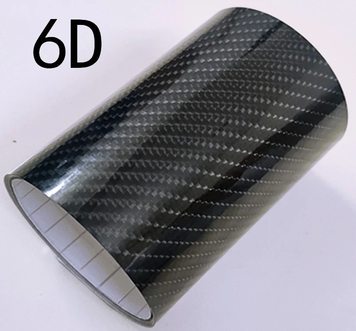 6D High Gloss Black Carbon Fibre Wrap Vinyl Roll Automotive Car DIY Film 152cm x 50cm - Image 3