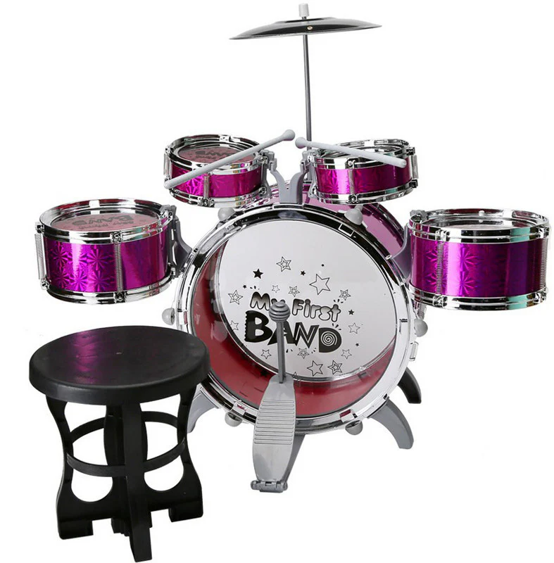 6PCS Kids Jazz Drum Musical Educational Instrument Toy Set (Purple) - Image 10
