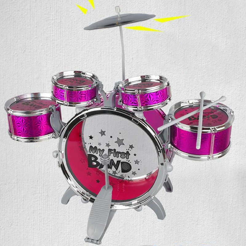 6PCS Kids Jazz Drum Musical Educational Instrument Toy Set (Purple) - Image 6