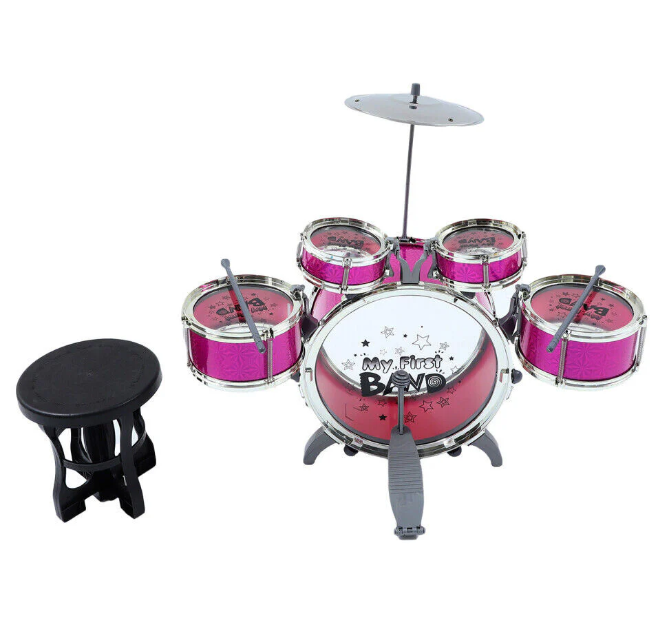6PCS Kids Jazz Drum Musical Educational Instrument Toy Set (Purple) - Image 7