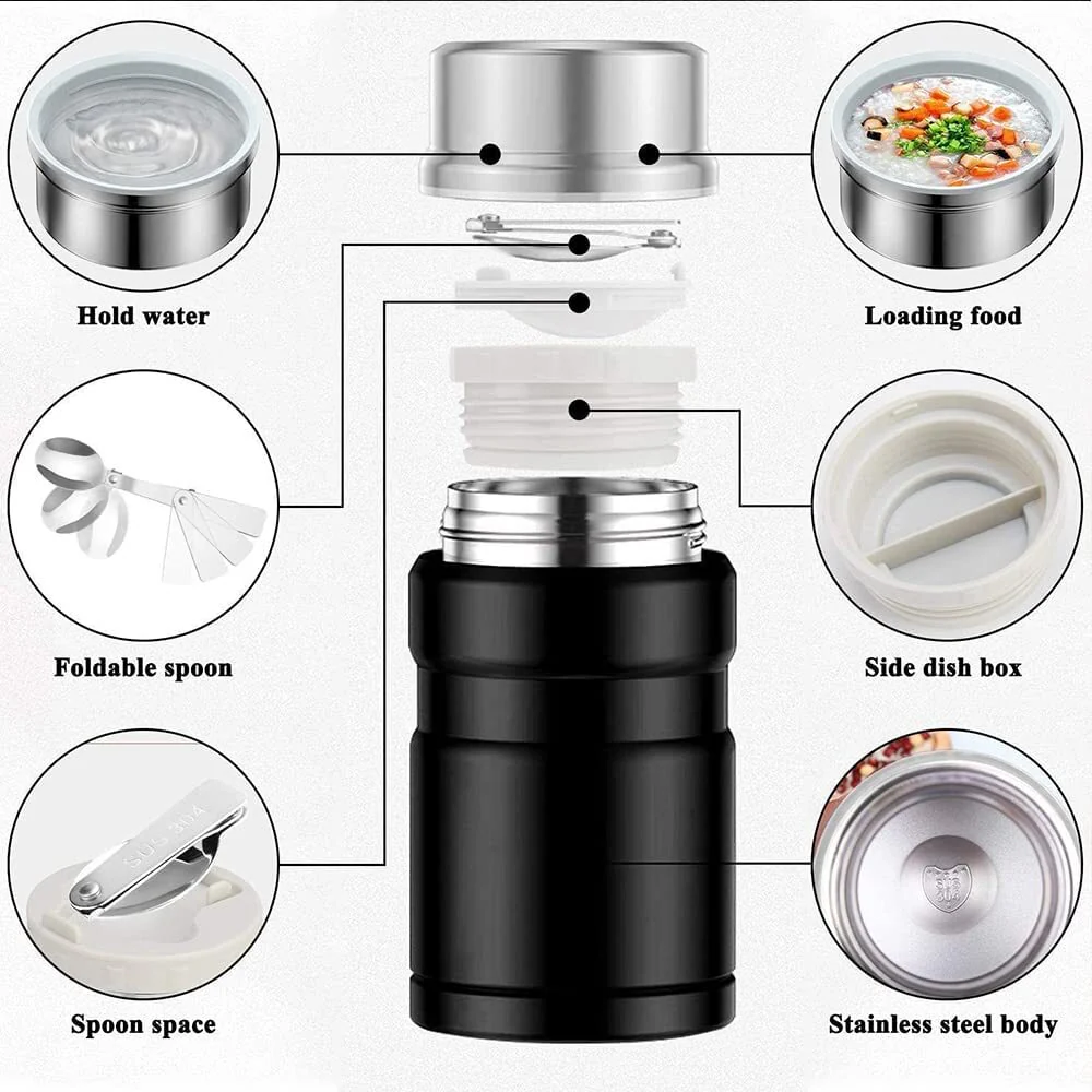 750mL Stainless Steel Vacuum Thermos Insulated Food Jar Lunch Box - Image 10