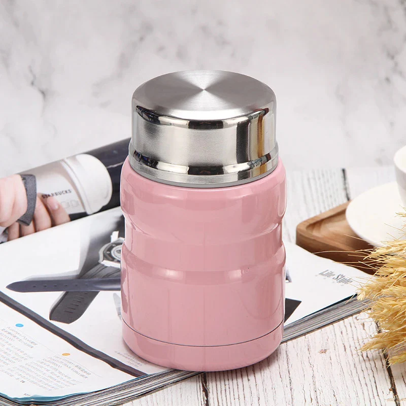 750mL Stainless Steel Vacuum Thermos Insulated Food Jar Lunch Box (Pink) - Image 6