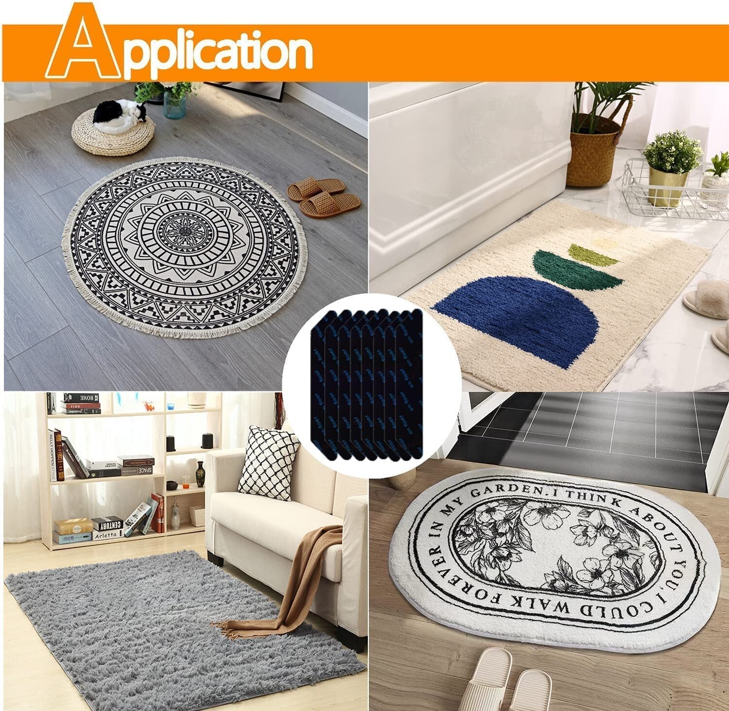 8 PCS Rug Gripper Non-Slip Carpet Grip Floor Pads - Image 13