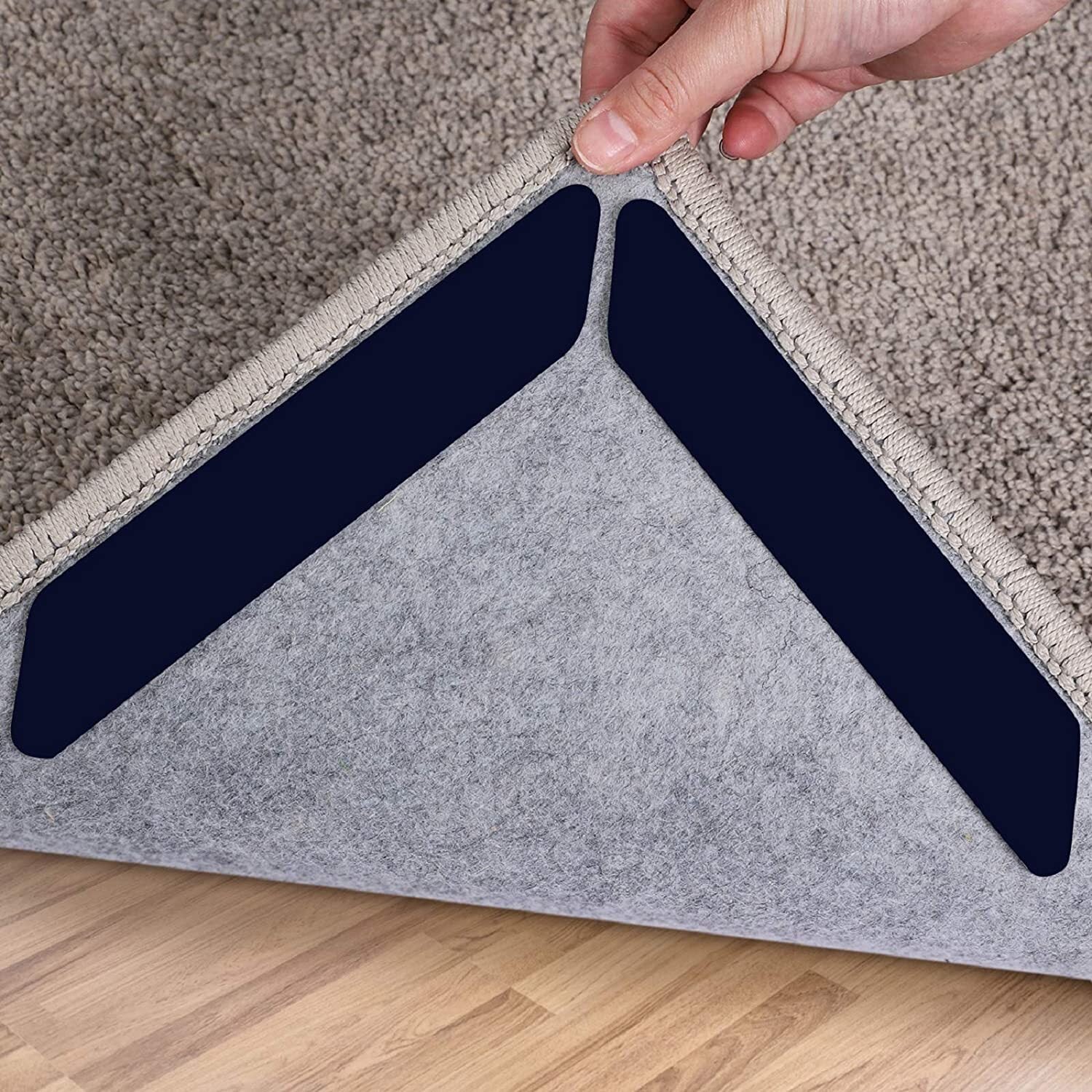 8 PCS Rug Gripper Non-Slip Carpet Grip Floor Pads - Image 6
