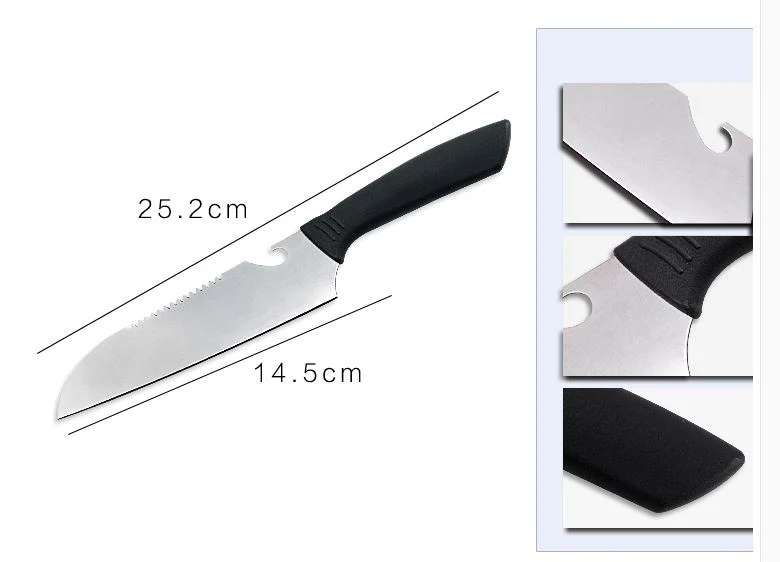 8-Piece Chef's Stainless Steel Knife Wooden Block Set - Image 11