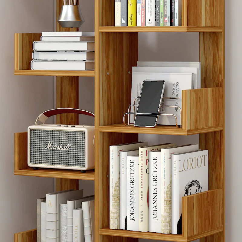 8-Tier 11-Shelf Display Storage Utility Book Shelf Bookcase Shelving (Natural Oak) - Image 3