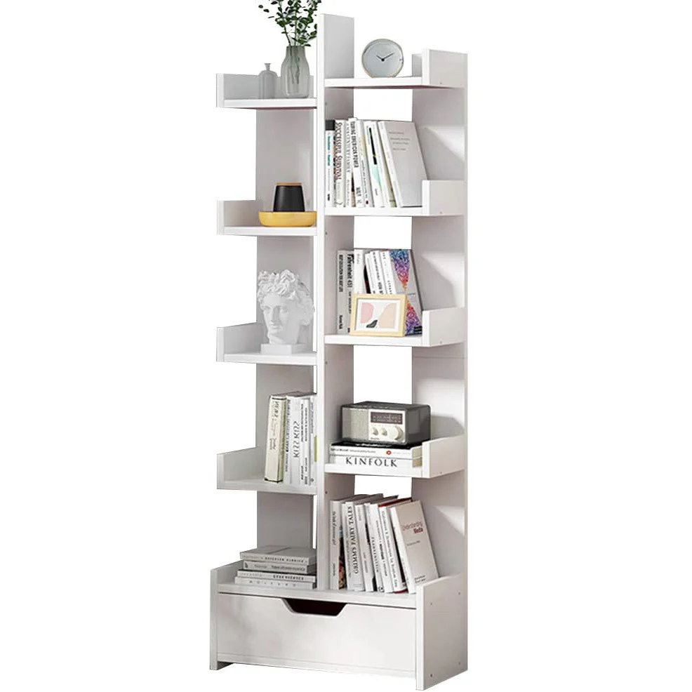 8-Tier 11-Shelf Display Storage Utility Book Shelf Bookcase Shelving (White) - Image 3