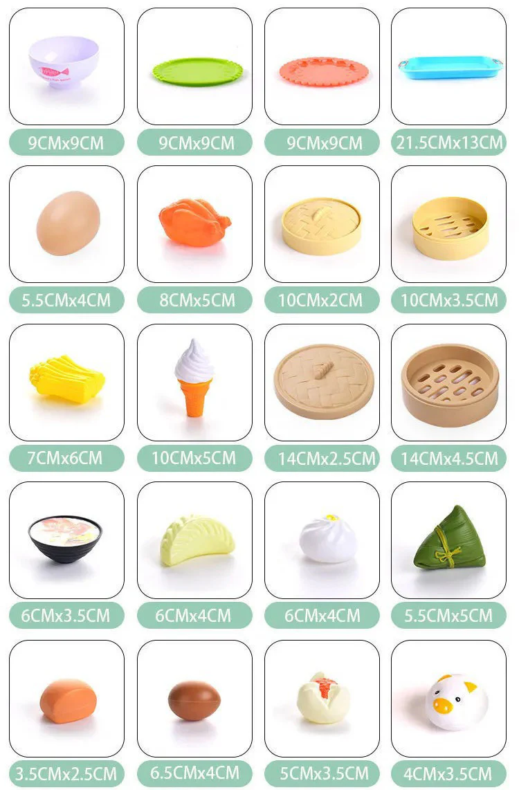 84-Piece Gourmet Restaurant Realistic Pretend Play Food Toy Set - Image 7