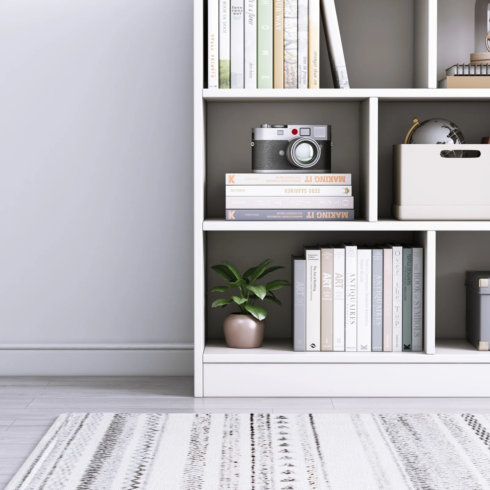 9 Shelving Insight Bookshelf Display Cabinet Bookcase Shelf Organiser (White) - Image 10