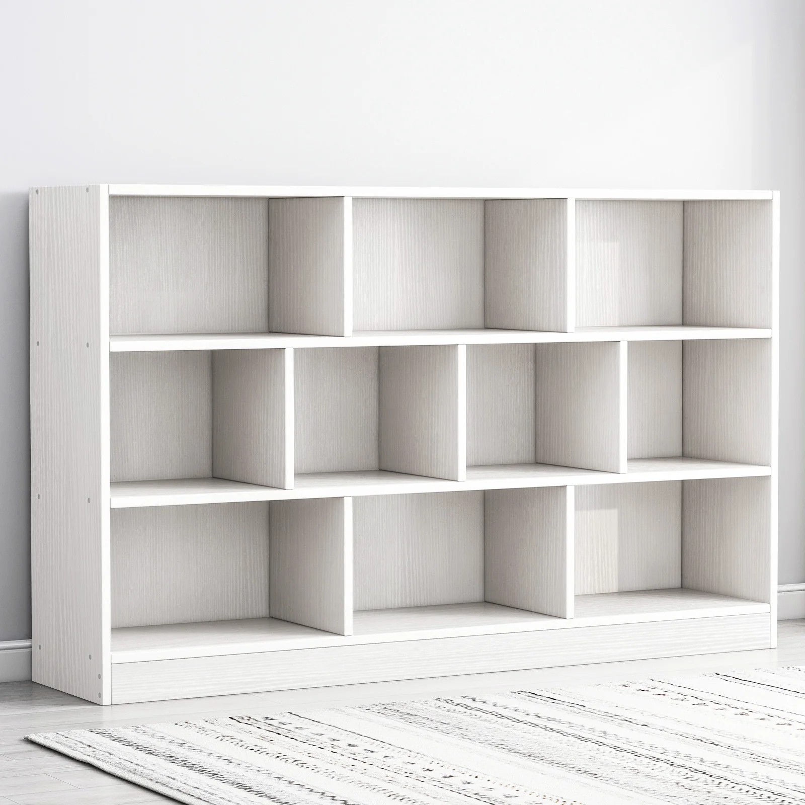 9 Shelving Insight Bookshelf Display Cabinet Bookcase Shelf Organiser (White) - Image 3