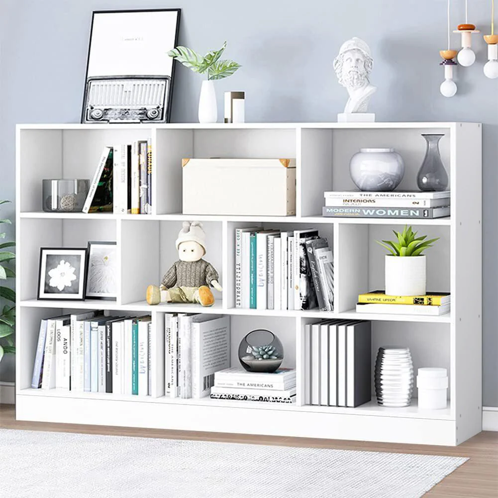 9 Shelving Insight Bookshelf Display Cabinet Bookcase Shelf Organiser (White) - Image 4