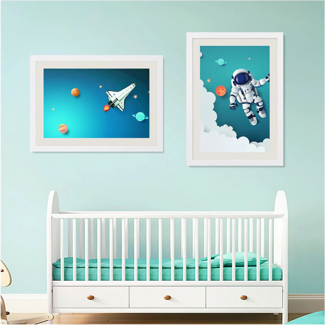 A3 Kids Art Frame Wooden Artwork Display Children Drawing Storage Holds 150 Pictures (White) - Image 6
