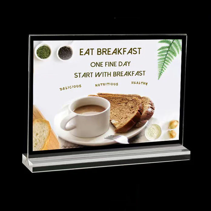 A5 Clear Acrylic Horizonal Display Sign Holder - Image 3