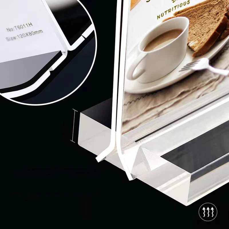 A5 Clear Acrylic Horizonal Display Sign Holder - Image 6