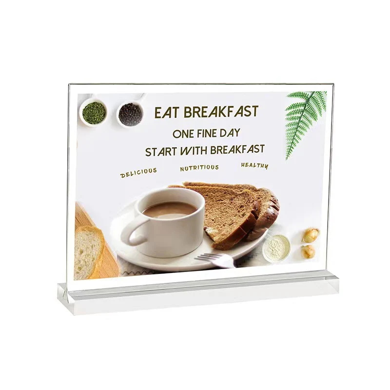 A5 Clear Acrylic Horizonal Display Sign Holder - Image 7