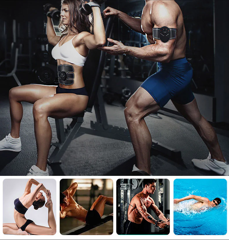 Ab Gym Pads Electronic Abdominal Fitness Fat Burning Belt Work Out Program - Image 7