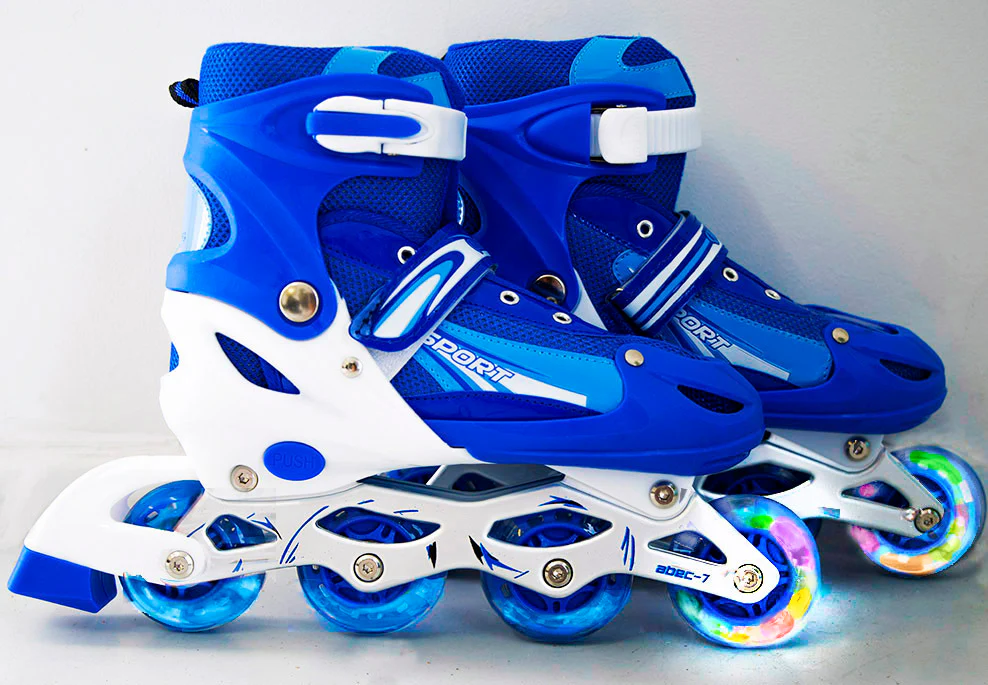 Adjustable Roller Blades Inline Skates (Blue , L) - Image 8
