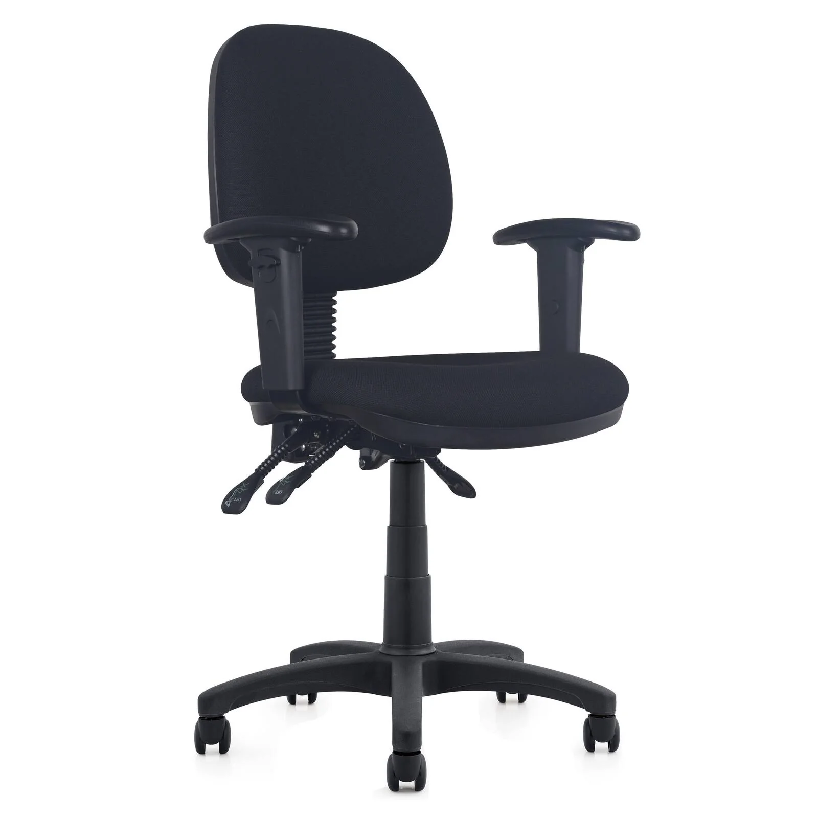 Advanced Premium Heavy Duty 3-Lever Fully Ergonomic Commercial Office Task Chair (Black) - Image 5