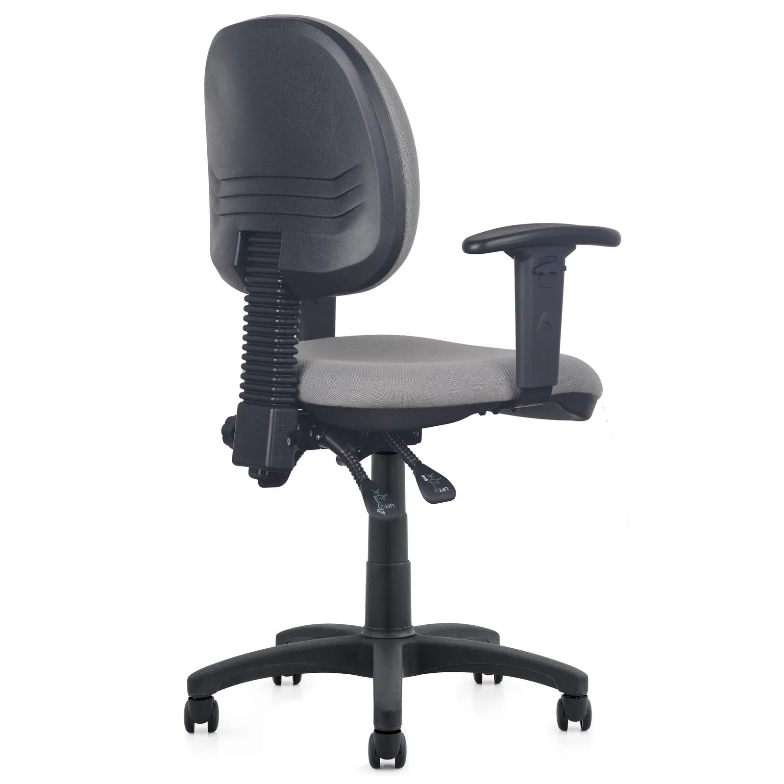 Advanced Premium Heavy Duty 3-Lever Fully Ergonomic Commercial Office Task Chair (Grey) - Image 3