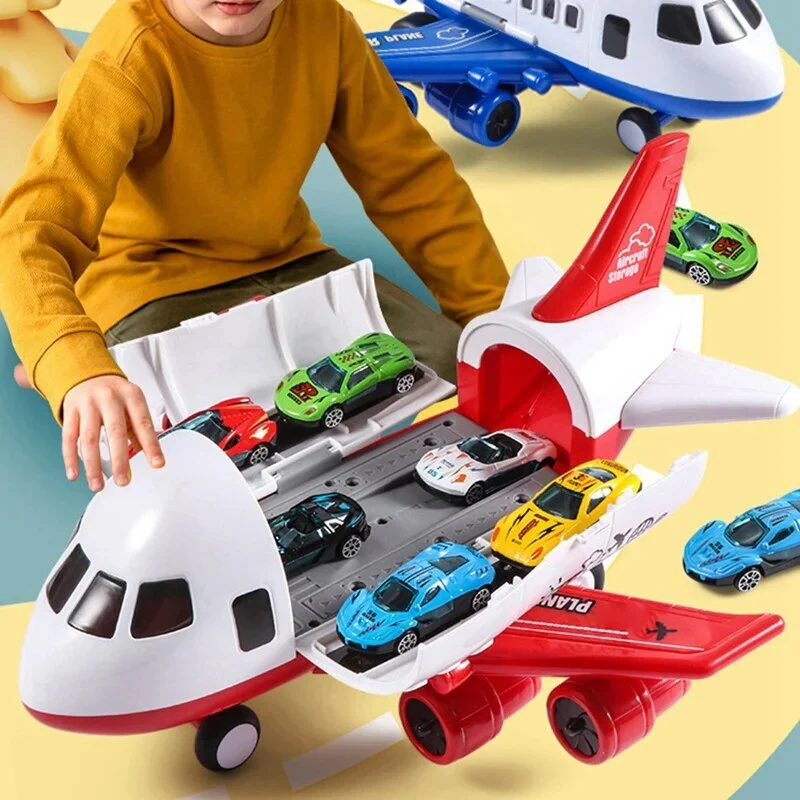 Adventure Large Aircraft Toy Dual-Mode Airliner Racetrack Racing Cars Play Set - Image 13