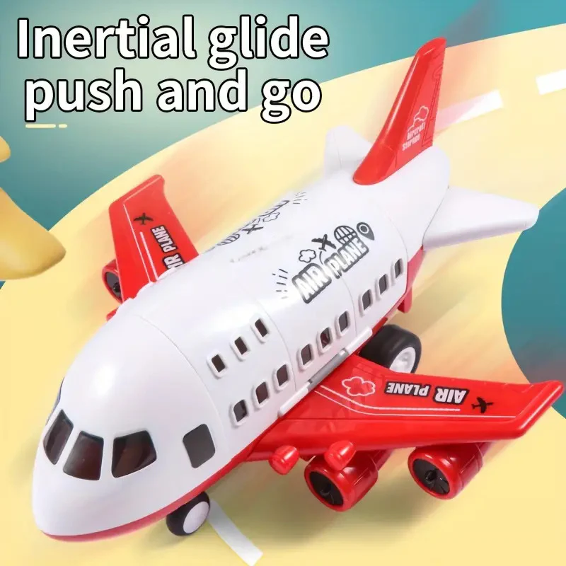 Adventure Large Aircraft Toy Dual-Mode Airliner Racetrack Racing Cars Play Set - Image 2