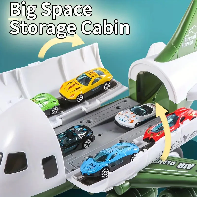 Adventure Large Aircraft Toy Dual-Mode Airliner Racetrack Racing Cars Play Set - Image 5