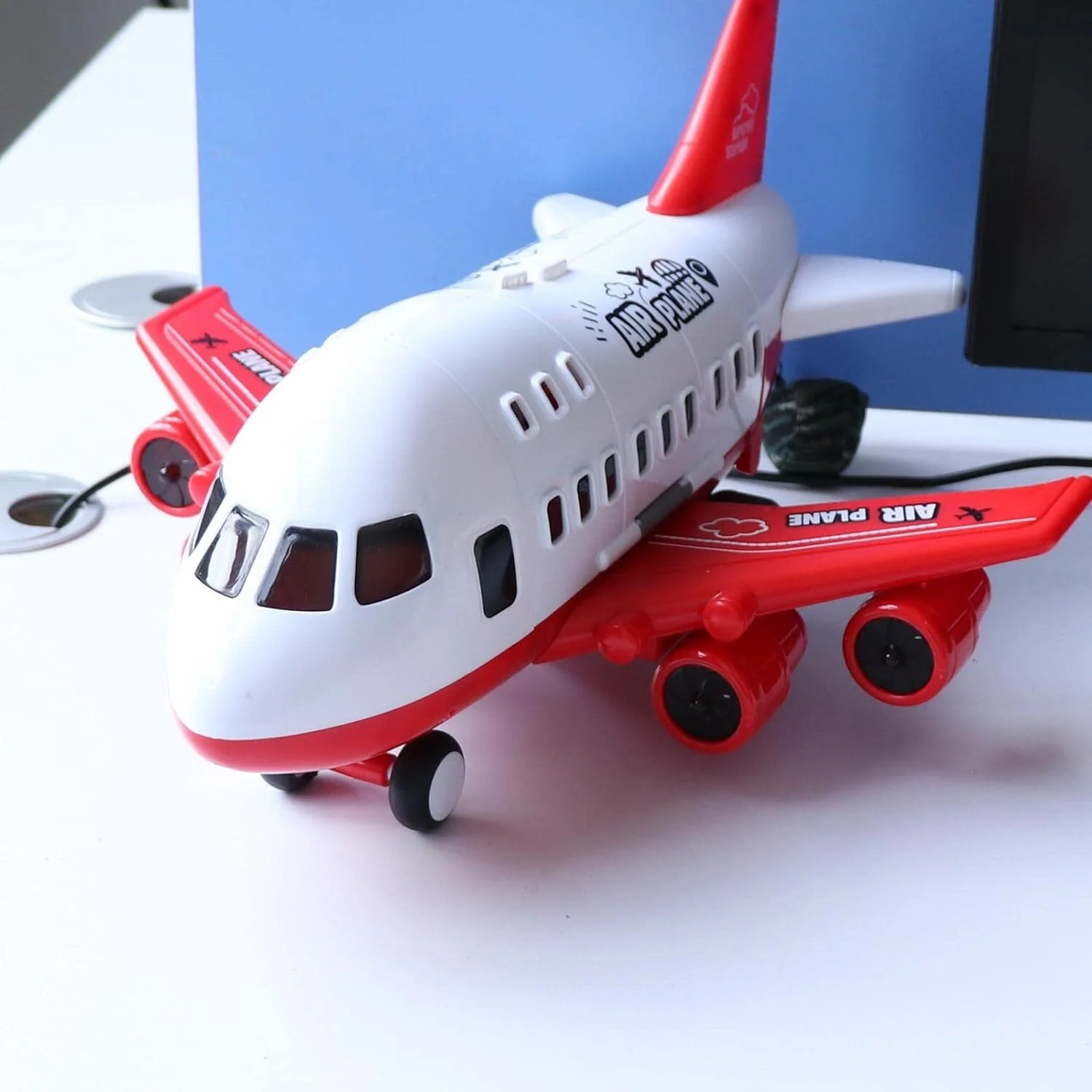 Adventure Large Aircraft Toy Dual-Mode Airliner Racetrack Racing Cars Play Set - Image 6