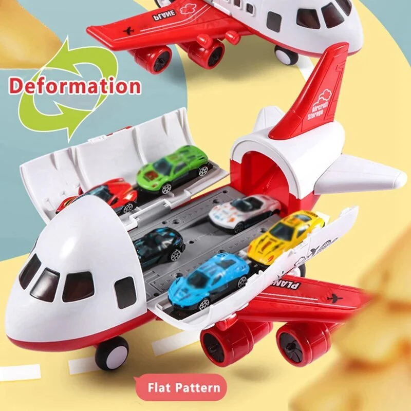 Adventure Large Aircraft Toy Dual-Mode Airliner Racetrack Racing Cars Play Set - Image 8