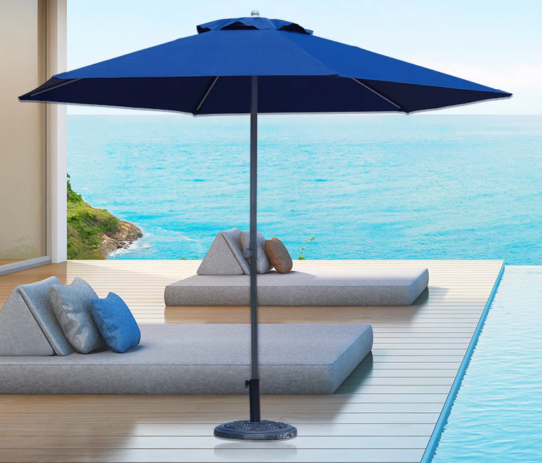 Alfresco 2.7m Steel Outdoor Garden Patio Market Umbrella (Blue) - Image 9