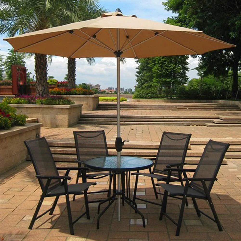 Alfresco 3m Steel Outdoor Garden Patio Market Umbrella (Beige/Tan) - Image 6