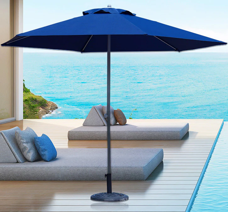 Alfresco 3m Steel Outdoor Garden Patio Market Umbrella (Blue) - Image 9