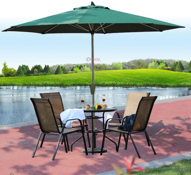 Alfresco 3m Steel Outdoor Garden Patio Market Umbrella (Green) - Image 5