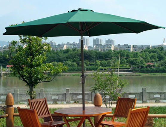 Alfresco 3m Steel Outdoor Garden Patio Market Umbrella (Green) - Image 9