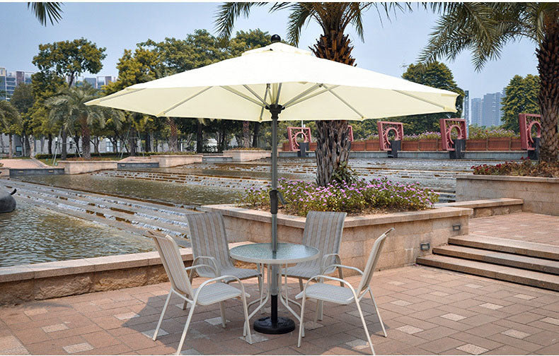 Alfresco 3m Steel Outdoor Garden Patio Market Umbrella (White) - Image 9