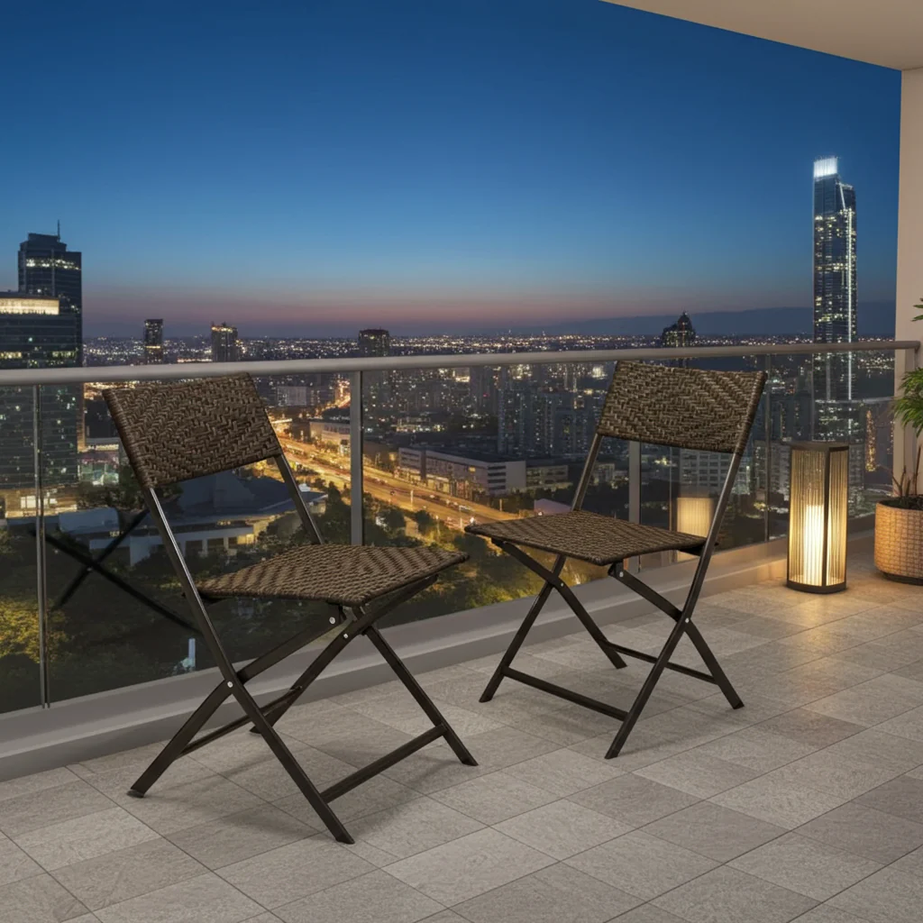 Alfresco 5 Piece Outdoor Setting (4 Rattan Chairs & Round Table) - Image 19