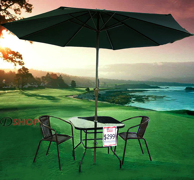 Alfresco 80cm Square Mirrored Tempered Glass Table - Image 13