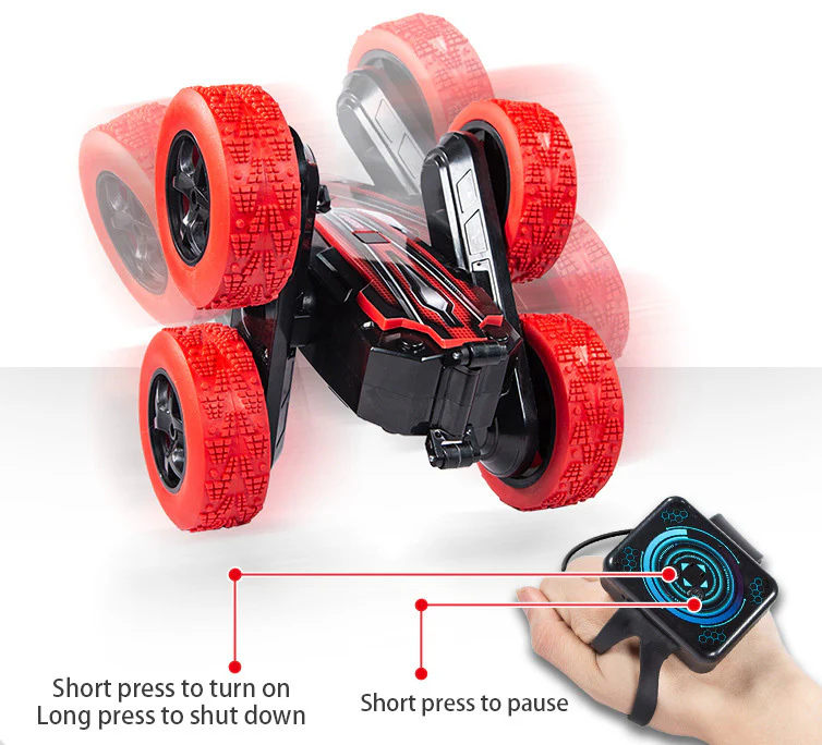 All Direction Gesture Remote Control Stunt Car (Red) - Image 9
