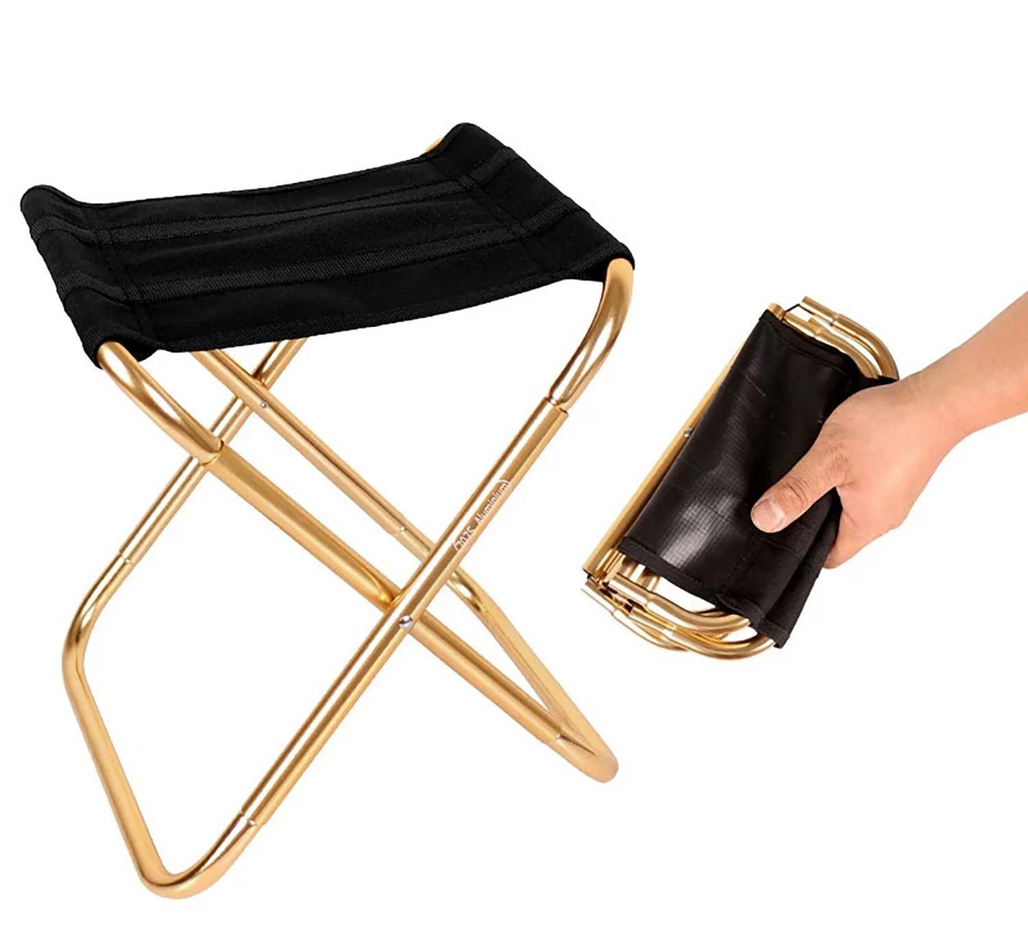 Aluminum Oxford Pocket Foldable Camping Stool Folding Chair In Bag - Image 9
