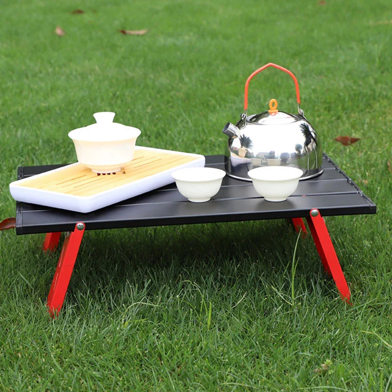 Aluminum Portable Foldable Outdoor Camp Table (Black) - Image 11