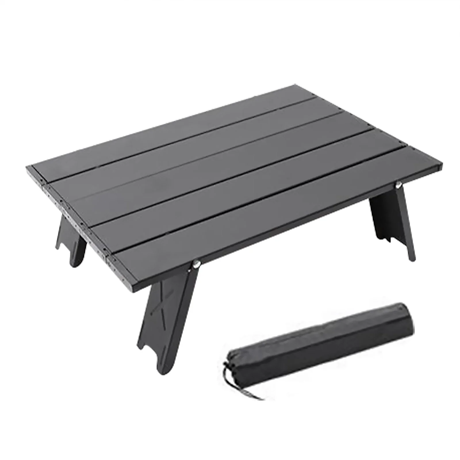 Aluminum Portable Foldable Outdoor Camp Table (Black) - Image 12