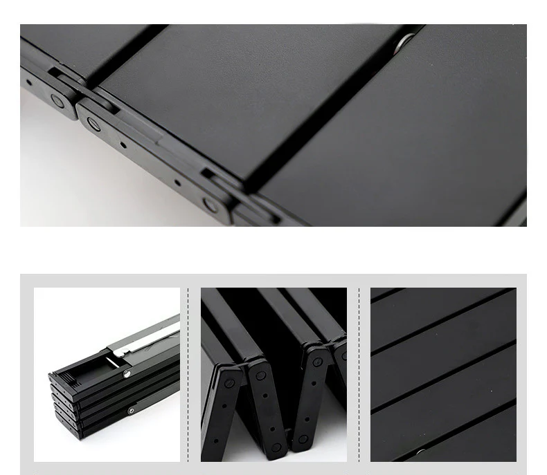 Aluminum Portable Foldable Outdoor Camp Table (Black) - Image 6