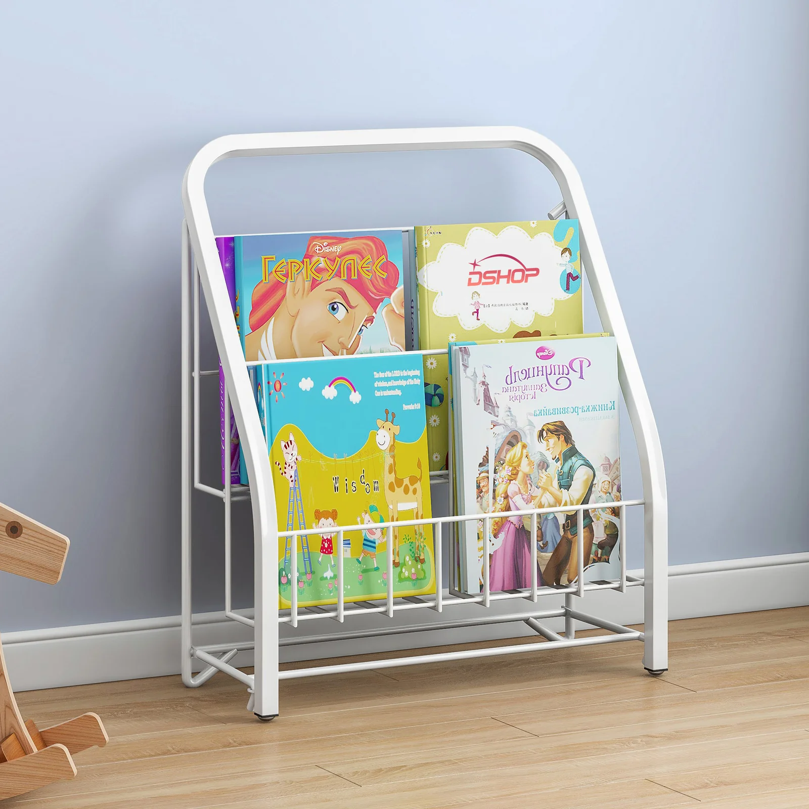 Amaze 2-Tier Bookcase Storage Shelf Magazine Rack - Image 7