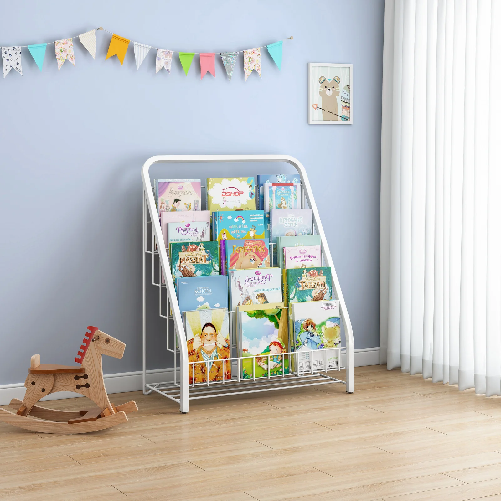 Amaze 5-Tier Bookcase Storage Shelf Magazine Rack - Image 9