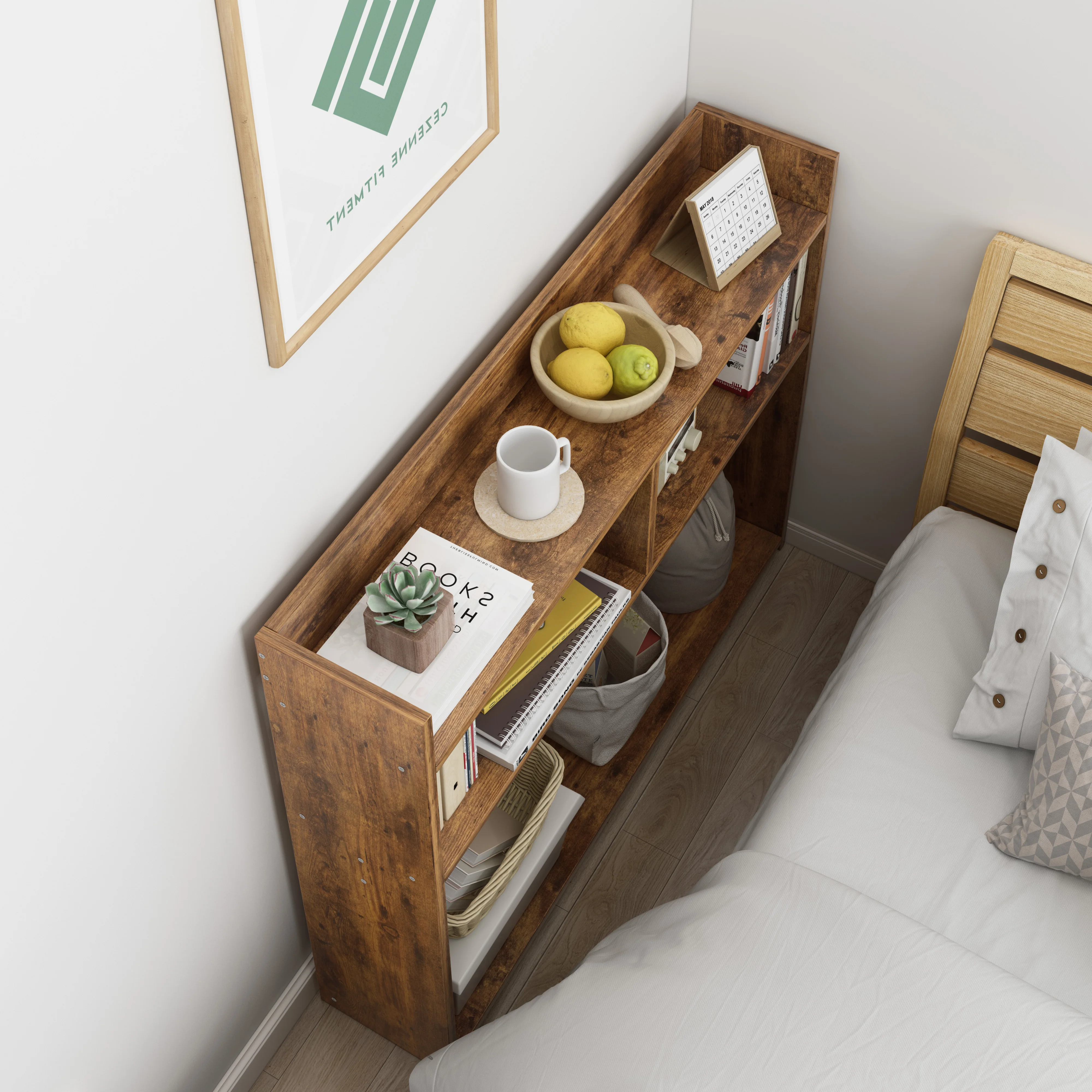 Ambassador Console Table Tall Narrow Bedside Table (Black Walnut) - Image 5