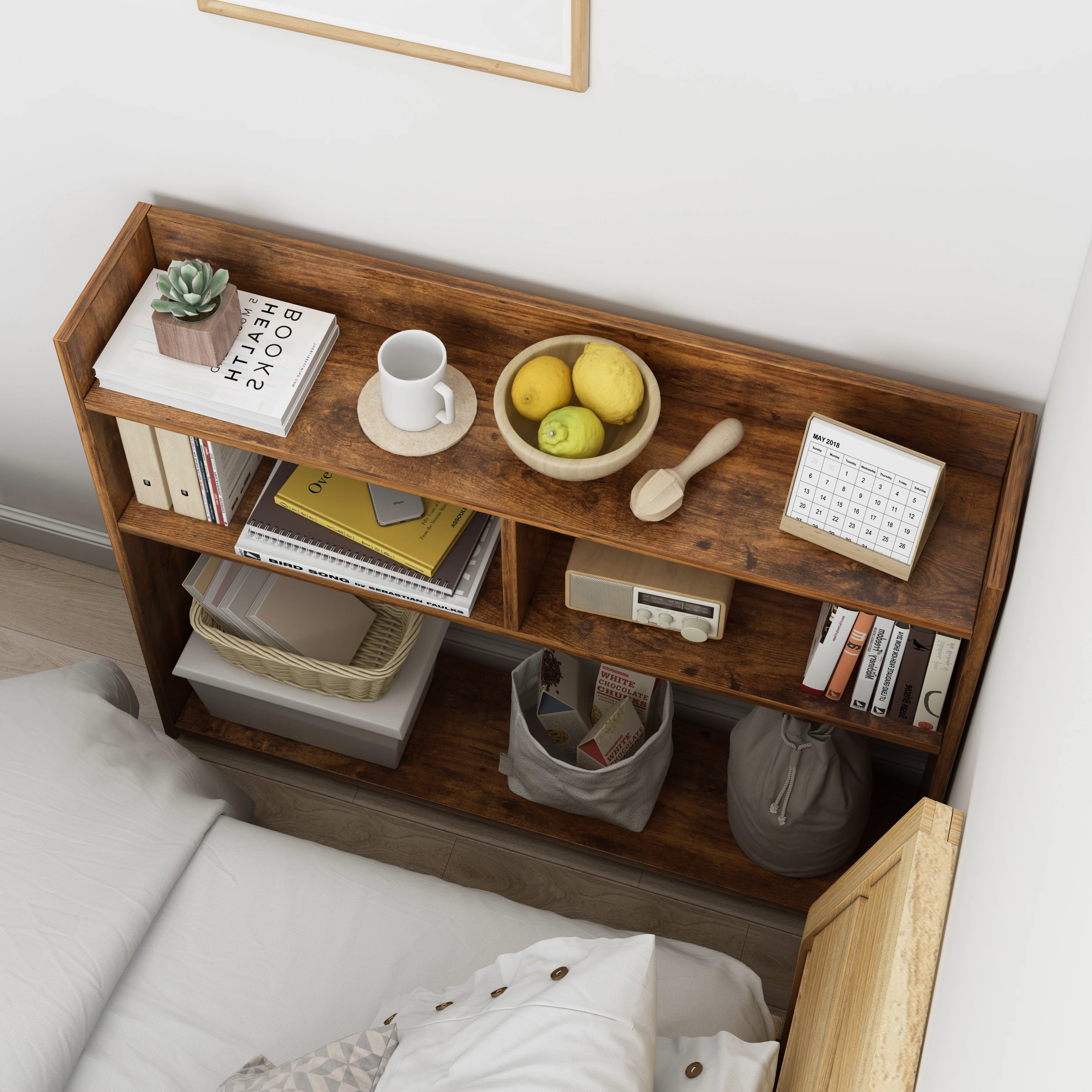 Ambassador Console Table Tall Narrow Bedside Table (Black Walnut) - Image 6