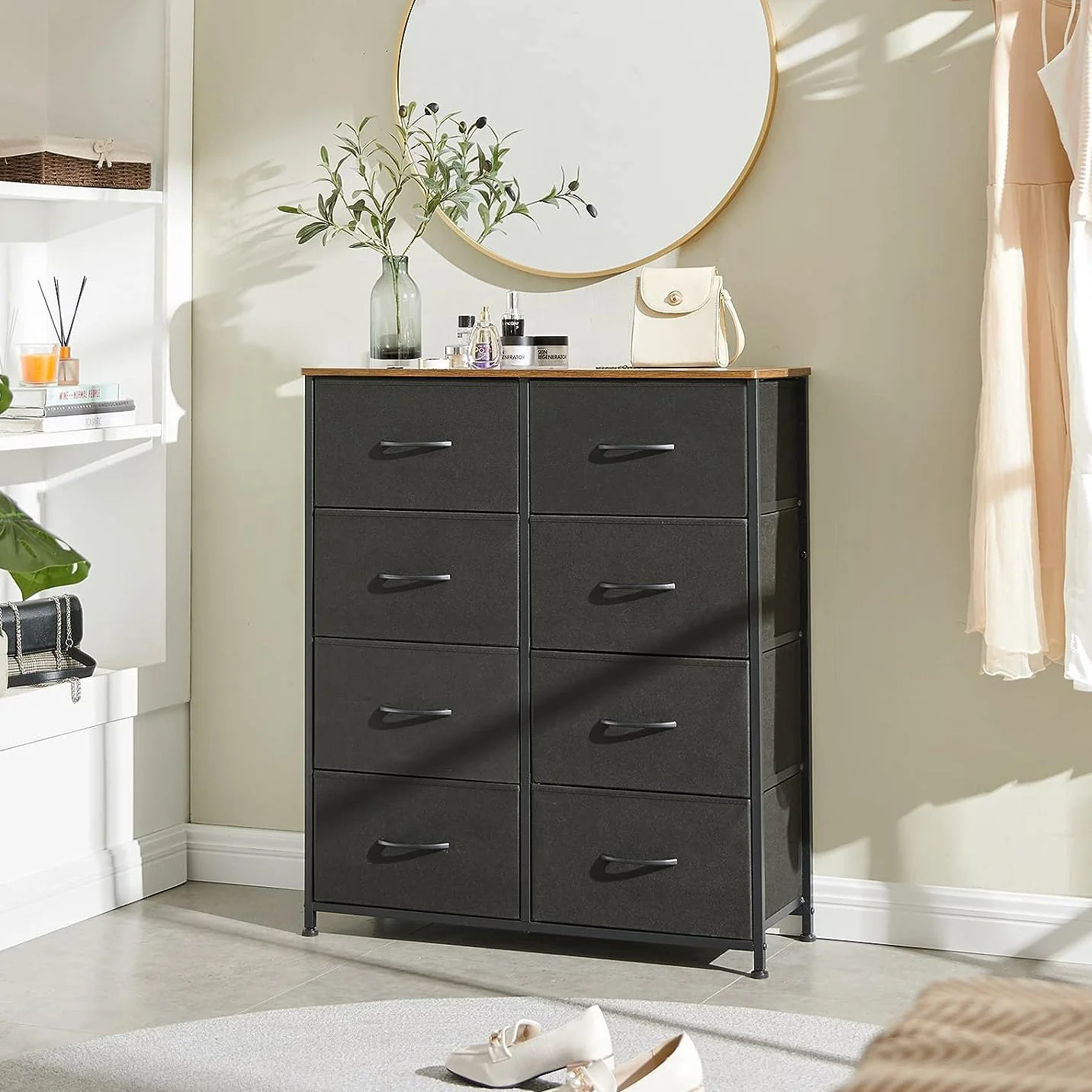 Amenity 8-Drawer Dresser Chest of Drawers Storage Organizer Unit - Image 12