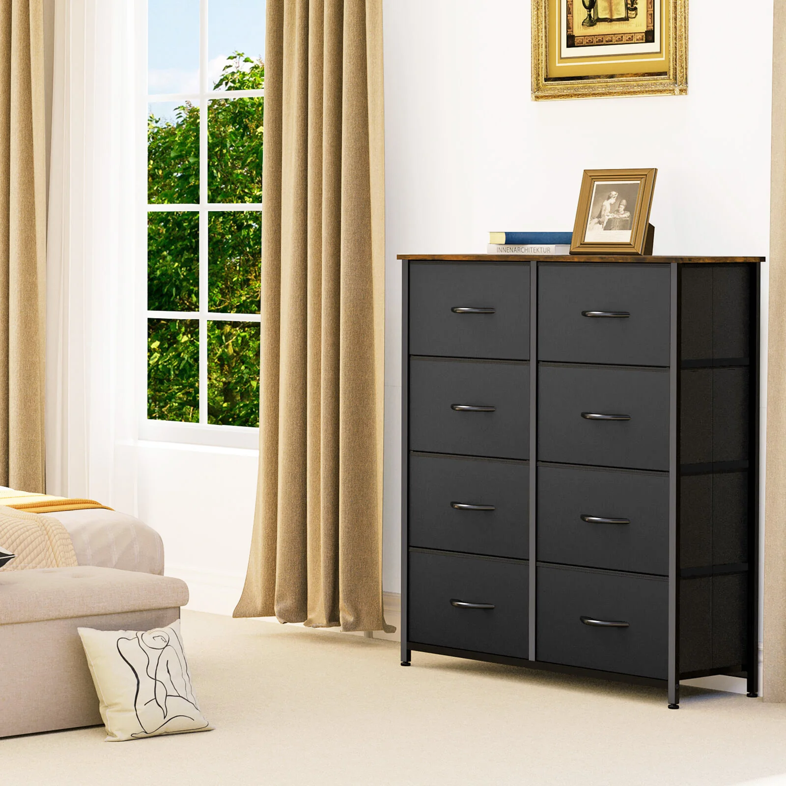 Amenity 8-Drawer Dresser Chest of Drawers Storage Organizer Unit - Image 13