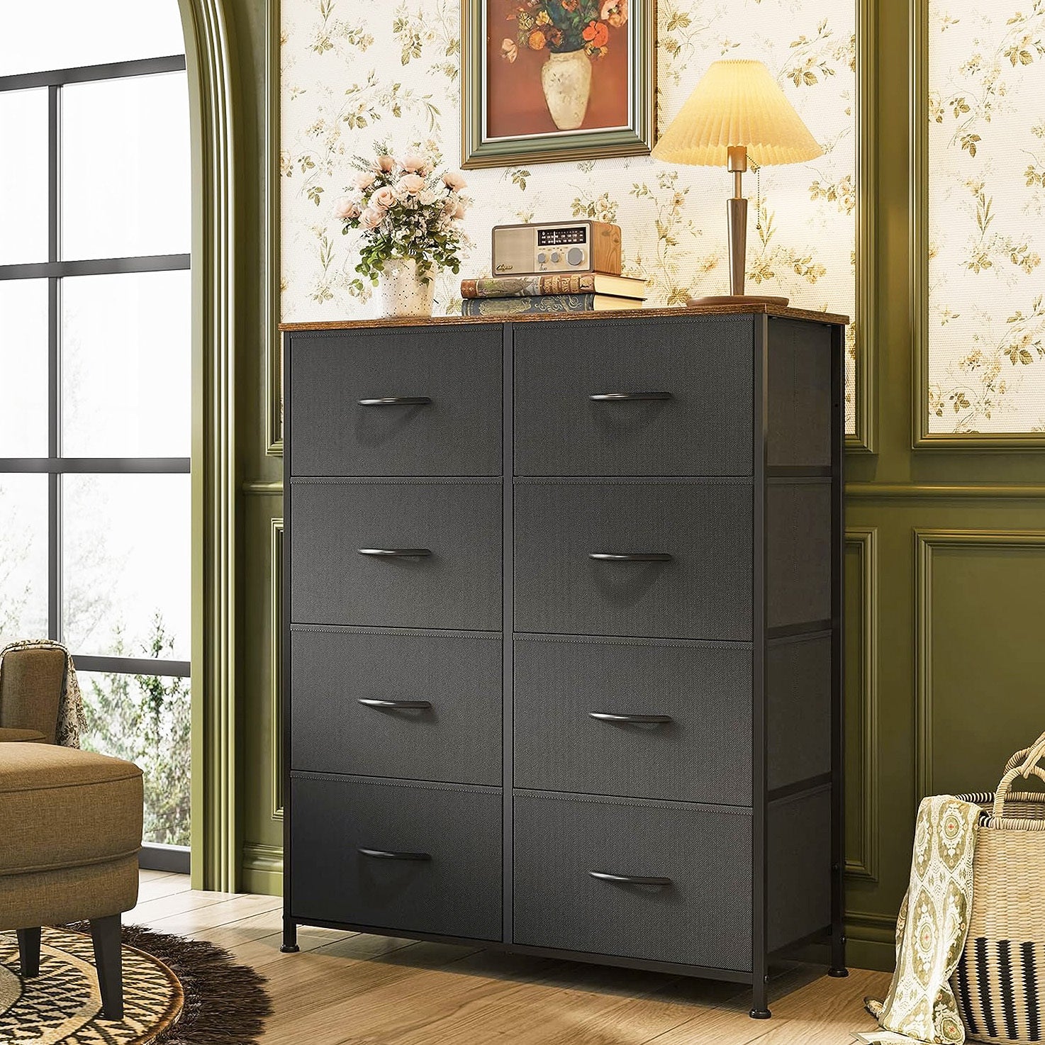 Amenity 8-Drawer Dresser Chest of Drawers Storage Organizer Unit - Image 3