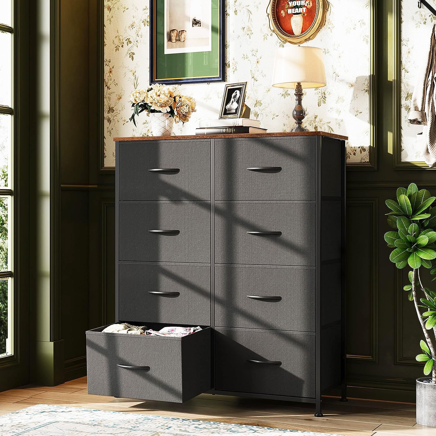 Amenity 8-Drawer Dresser Chest of Drawers Storage Organizer Unit - Image 6