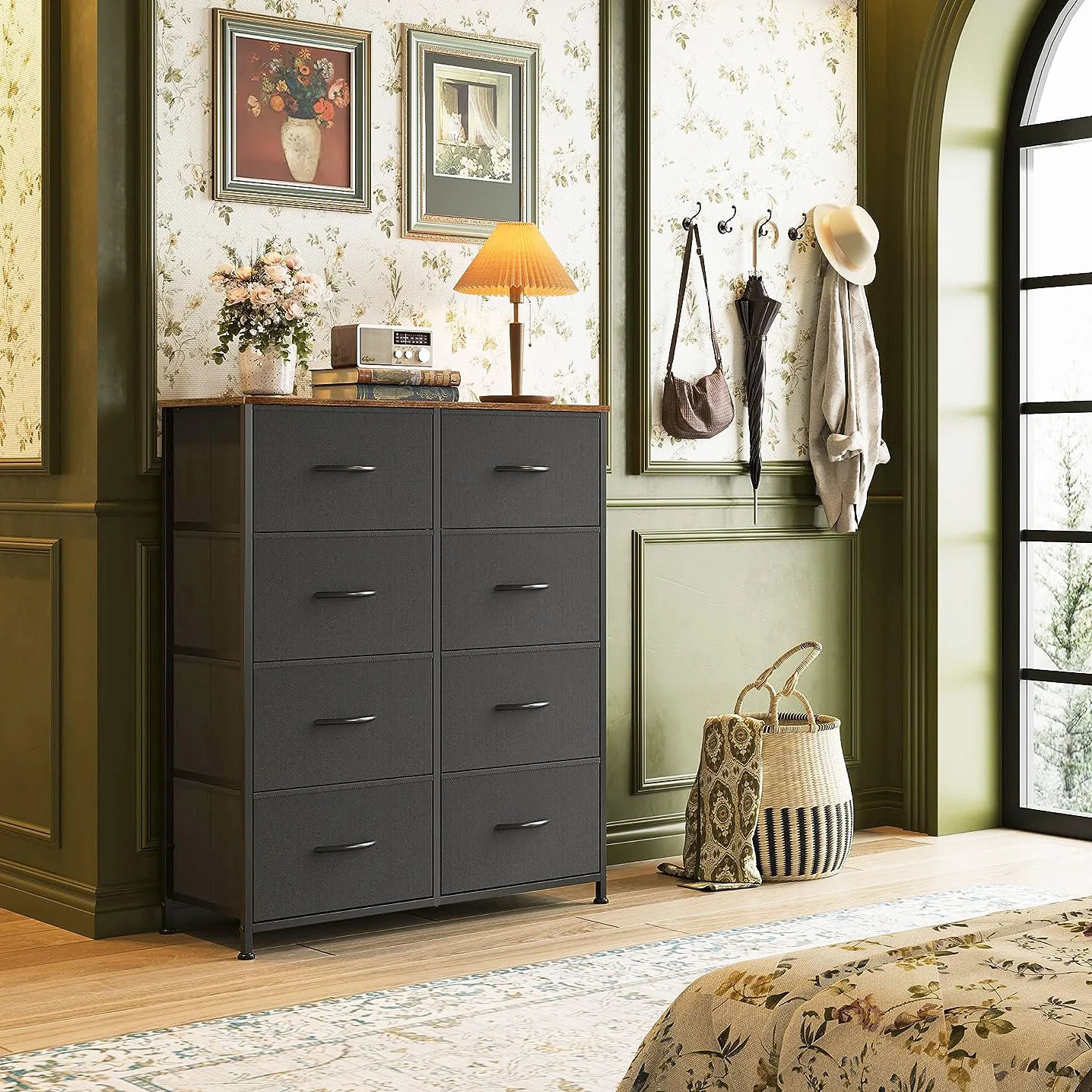 Amenity 8-Drawer Dresser Chest of Drawers Storage Organizer Unit - Image 7